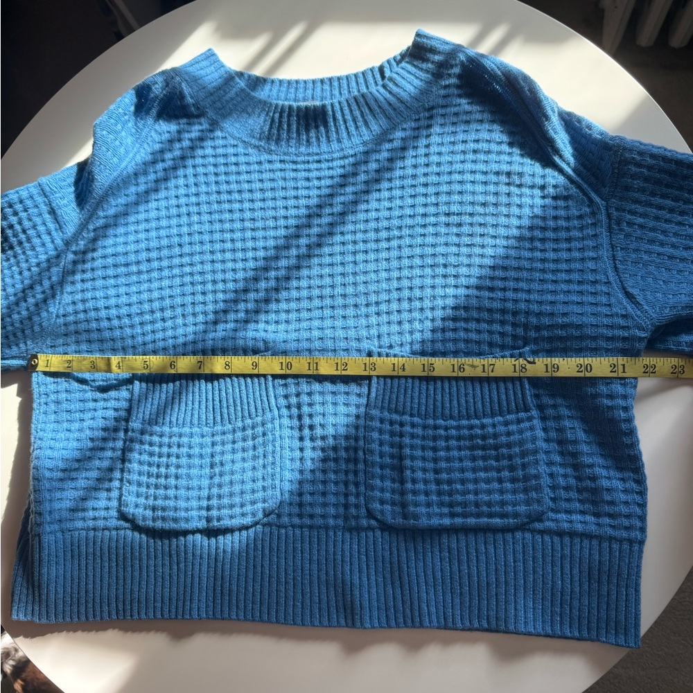 Everlane Blue Belgian waffle cashmere sweater - Picture 7 of 10